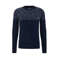 Q/S designed by Two tone knit sweater  - blue (58W0)