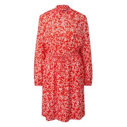 comma CI Kleid mit Allovermuster - rot (25A6)