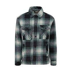 Q/S designed by Wool blend plaid shirt jacket   - green/blue (59N0)