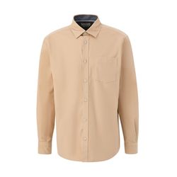 s.Oliver Red Label Regular: chemise à manches longues en coton   - beige (8195)