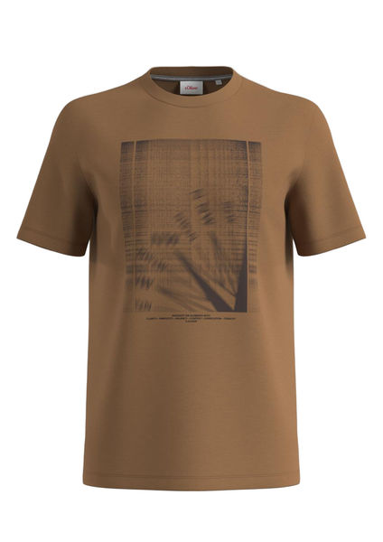 s.Oliver Red Label T-Shirt mit Print - braun (84D1)