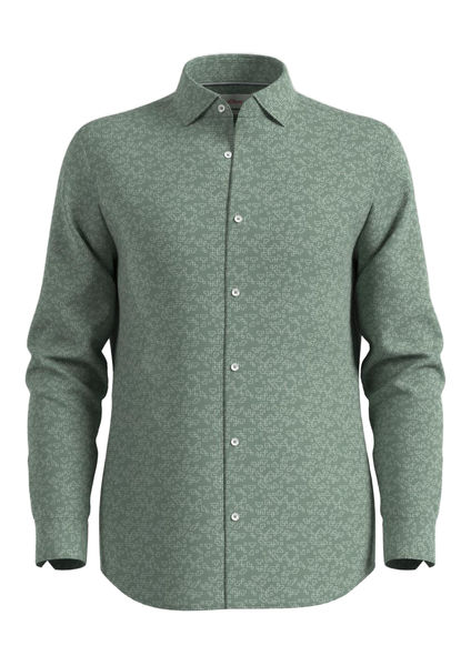 s.Oliver Red Label Slim : chemise en coton stretch   - vert (72A1)