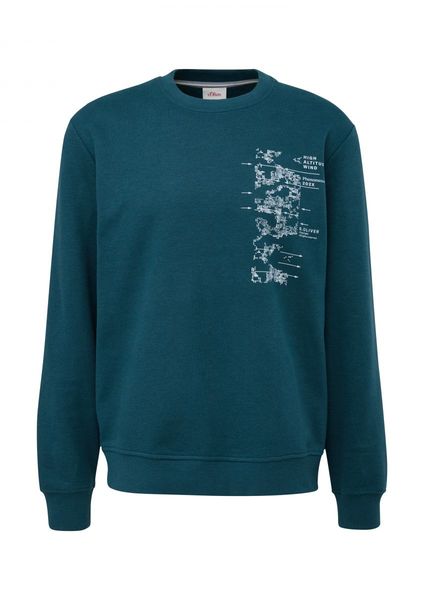s.Oliver Red Label Sweatshirt avec impression sur le devant - bleu (69D1)