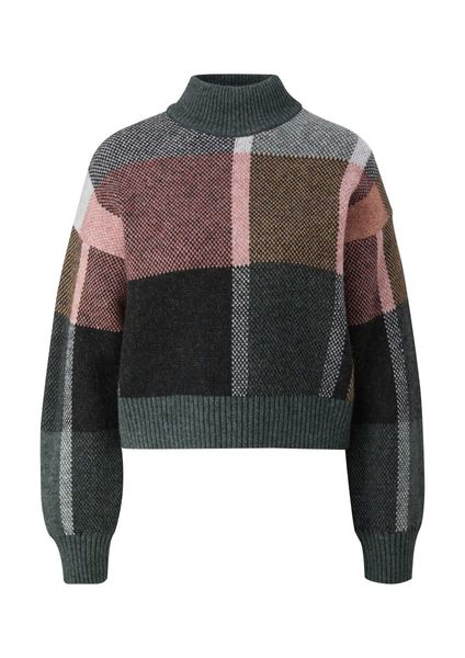 s.Oliver Red Label Pull tricoté en laine mélangée  - rose/gris (99N4)