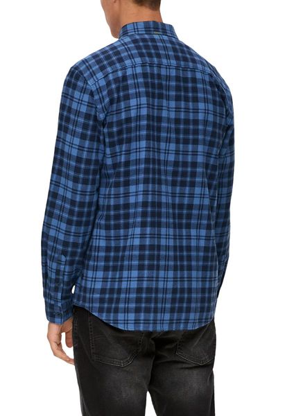 Q/S designed by Régulière : chemise en sergé de coton  - bleu (53N0)