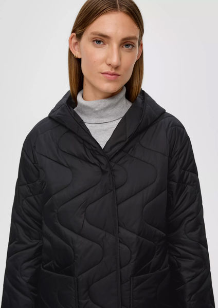 s.Oliver Black Label Quilted coat with hood black 9999 M