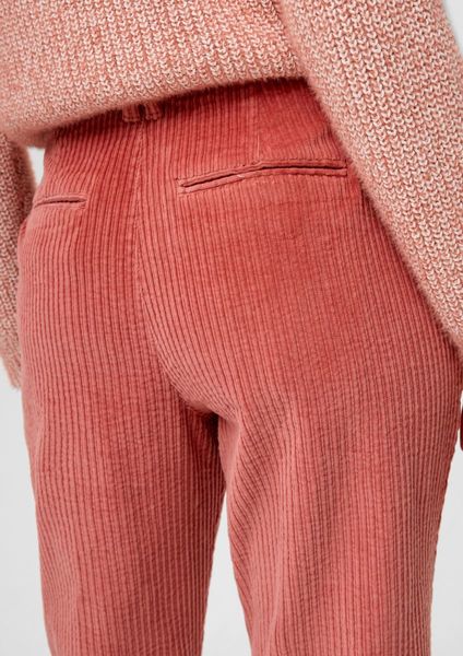 s.Oliver Red Label Regular: Bundfaltenhose aus Cord  - pink (2074)