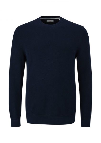 s.Oliver Red Label Cotton fine knit sweater  - blue (5978)