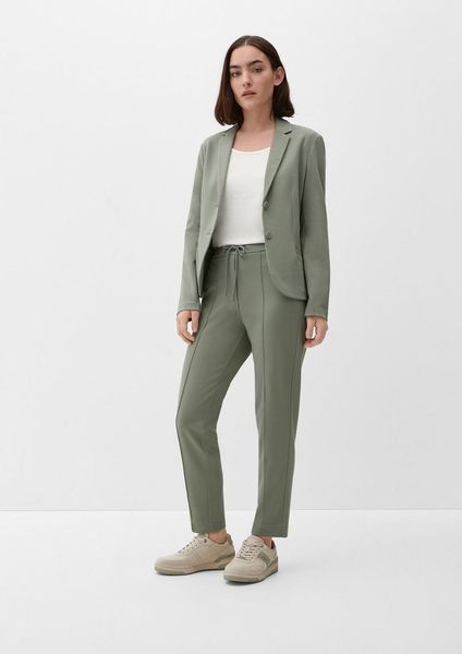 s.Oliver Red Label Relaxed: trousers in interlock jersey   - green (7210)