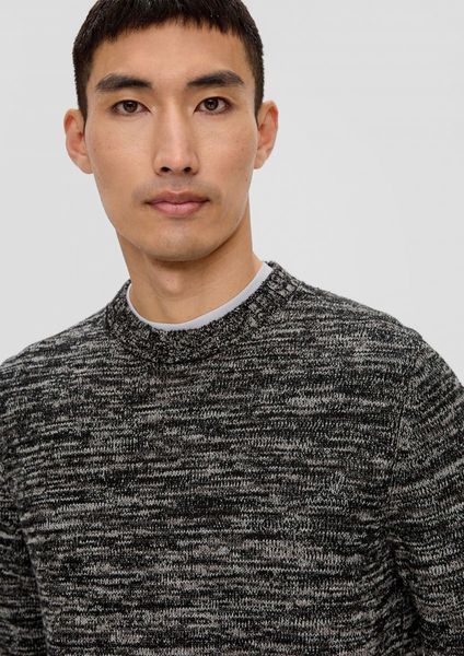s.Oliver Red Label Knit sweater from effect yarn - white/black (99X0)