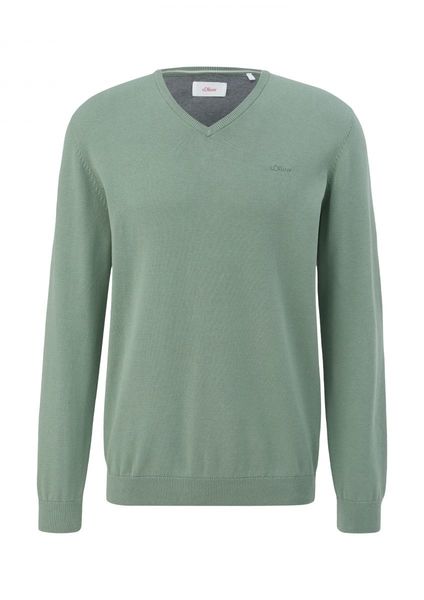 s.Oliver Red Label Regular fit: fine knit sweater - green (7210)