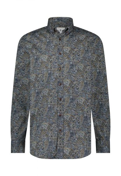 State of Art Shirt with allover print - blue (5584)
