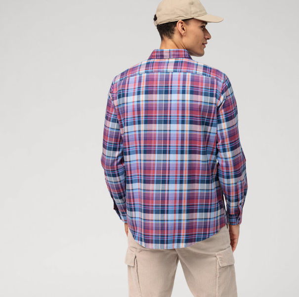 Olymp Casual shirt : Regular Fit - red/blue (35)