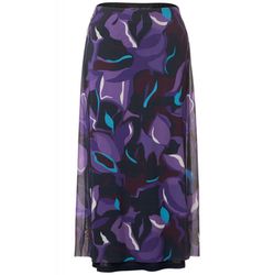Street One Mesh print skirt - purple (35181)