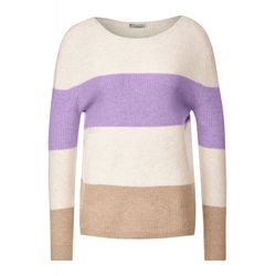 Street One Pull à rayures blocs - violet/beige (35290)