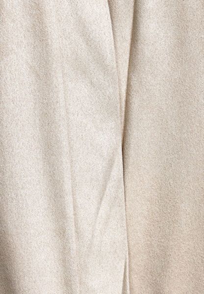 Street One Short velour shirt jacket - beige (14451)