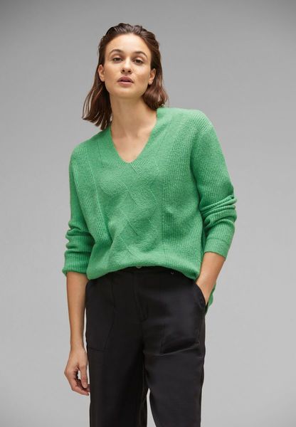 Street One Structure sweater - green (15288)