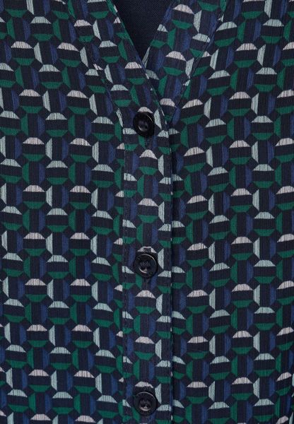 Street One Chiffon Kleid mit Volants - grün/blau (35245)