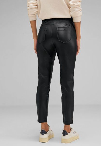 Street One Skinny fit pants in PU look - black (10001)
