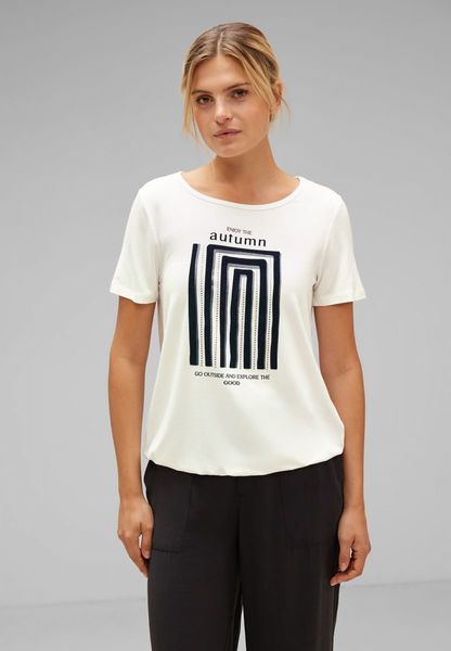 Street One T-shirt avec impression floquée - blanc (20108)