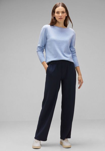 Street One Casual Fit pants with structure - blue (11238)