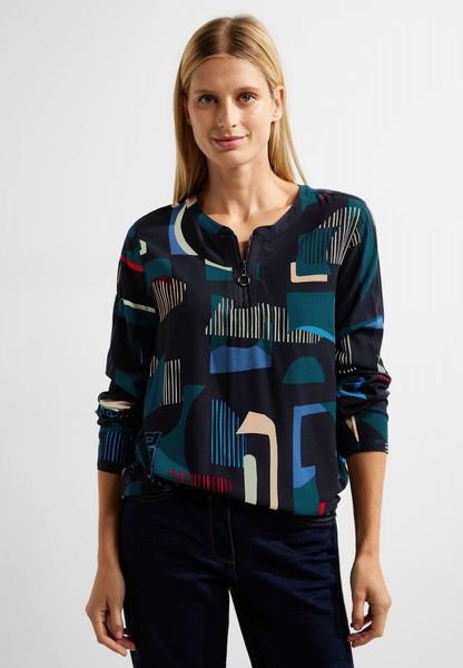 Cecil Blouse with zipper - blue (34077)