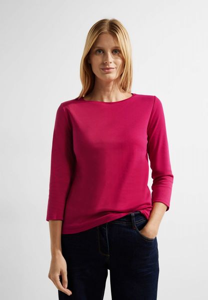 Cecil Basic Shirt in Unifarbe - pink (15068)