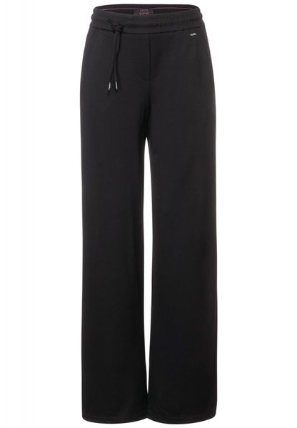 Cecil Jersey Loose Fit Pants - black (10001)