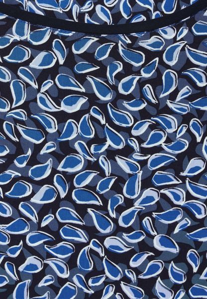 Cecil Minimal Print Blouse - blue (34077)