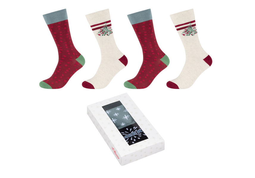 s.Oliver Red Label Socks with a pattern - red (1100)