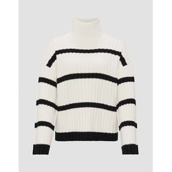 Opus Pull en laine - Pory stripe - blanc/noir (1004)
