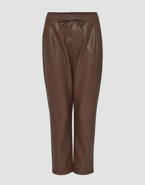 Opus Faux leather pants - Majella - brown (20010)