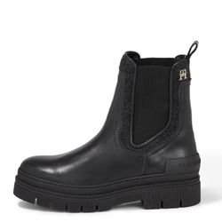 Tommy Hilfiger Leather Chelsea boot - black (BDS)