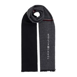 Tommy Hilfiger Signature Colour-Blocked Wool Scarf - gray (P4A)