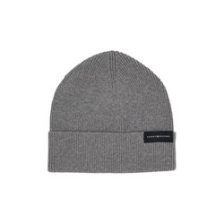 Tommy Hilfiger Uptown ribbed knit beanie with branding details - gray (P4A)