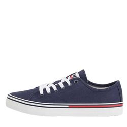 Tommy Jeans Essential low-top canvas sneakers - blue (C87)