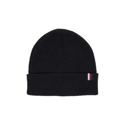 Tommy Hilfiger Uptown ribbed knit beanie with branding details - black (BDS)