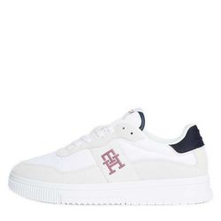 Tommy Hilfiger Lace-up leather sneaker with cupsole - white (YBS)
