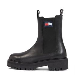 Tommy Hilfiger Urban Leather Cleat Platform Chelsea Boots - black (BDS)