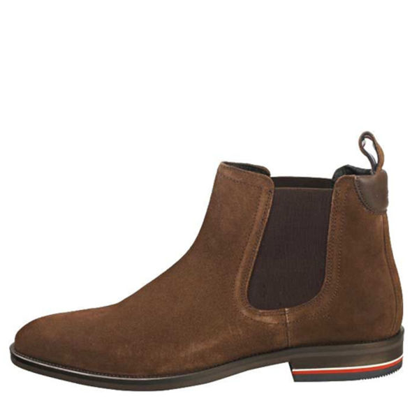 Tommy Hilfiger Signature suede Chelsea boot - brown (GT6)
