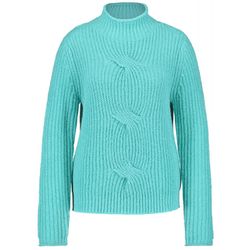 Gerry Weber Collection Knitted jumper with a stand-up collar - blue (50942)