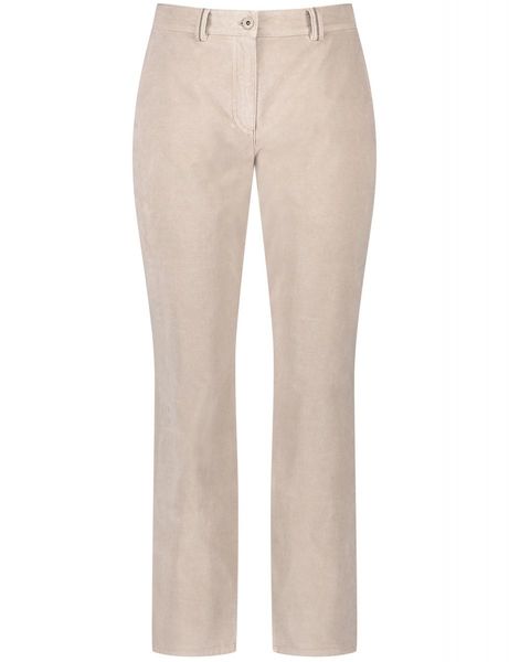 Gerry Weber Collection Pantalon 7/8 en coton doux et extensible  - beige (90545)