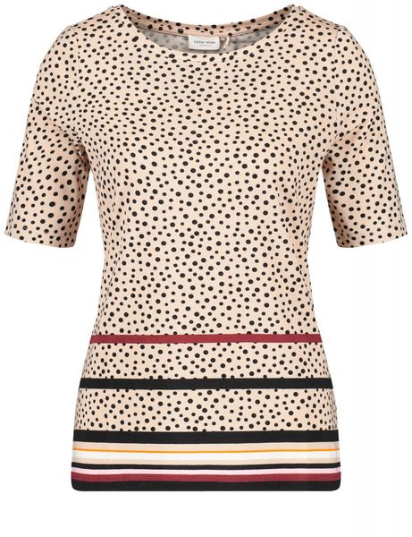 Gerry Weber Collection T-shirt with dot pattern - black/beige (09018)