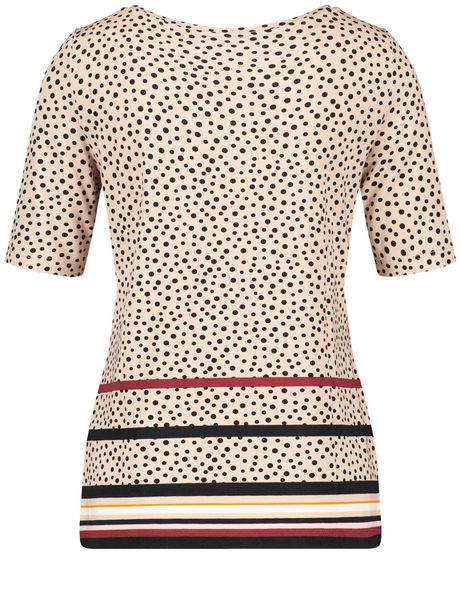 Gerry Weber Collection T-shirt with dot pattern - black/beige (09018)