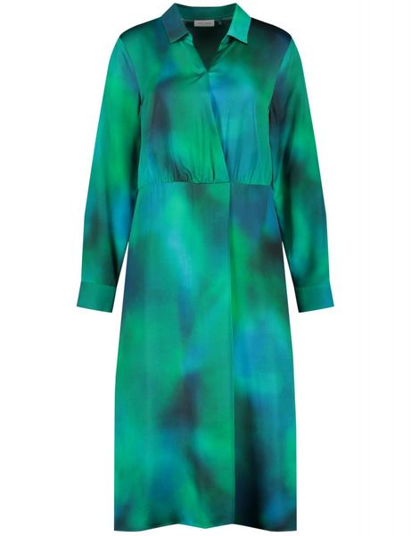 Gerry Weber Collection Gemustertes Kleid mit Kragen  - grün (05058)