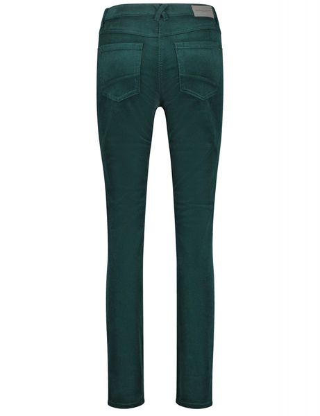 Gerry Weber Edition Slim fit trousers in fine corduroy - green (50008)