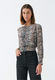 More & More Chiffon blouse with snakeprint - black/brown (3790)
