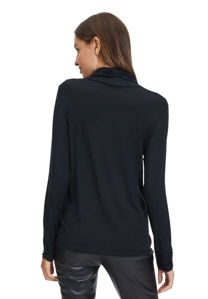 Black polo neck long sleeve clearance top