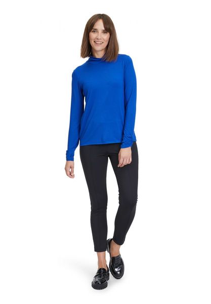 Blue polo shop neck top