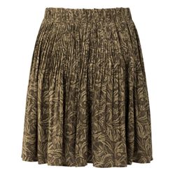 Yaya Flowing woven pleated skirt with print - brown (992721)